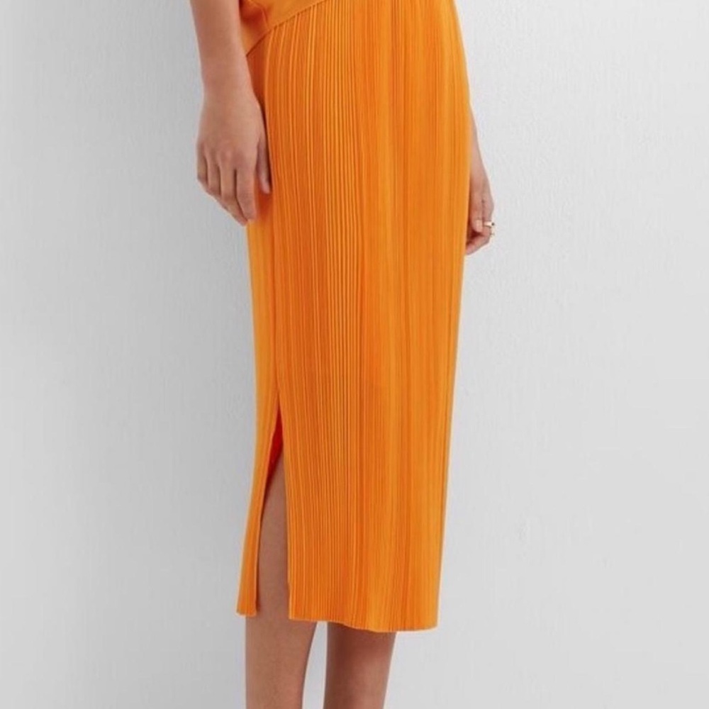 Club Monaco | Orange Pleat Maxi Skirt | Size XS